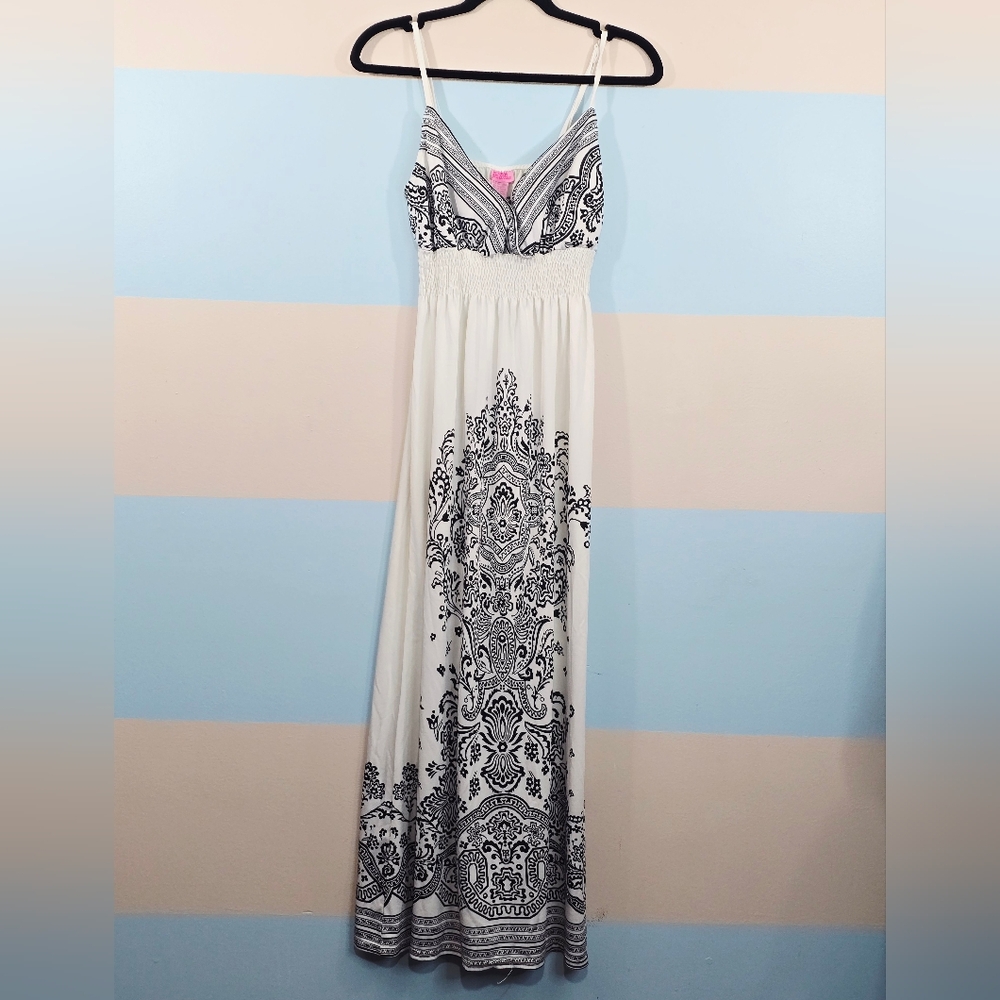 She's Cool Elegant Black and White Maxi Dress - Picture 5 of 9